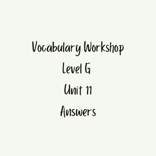 Full Download Vocabulary Workshop Enriched Edition Unit 11 Answers 