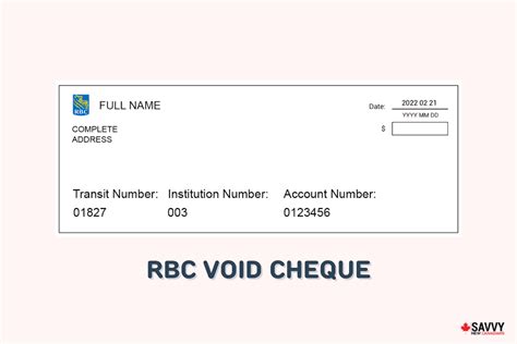 Void Cheque Rbc