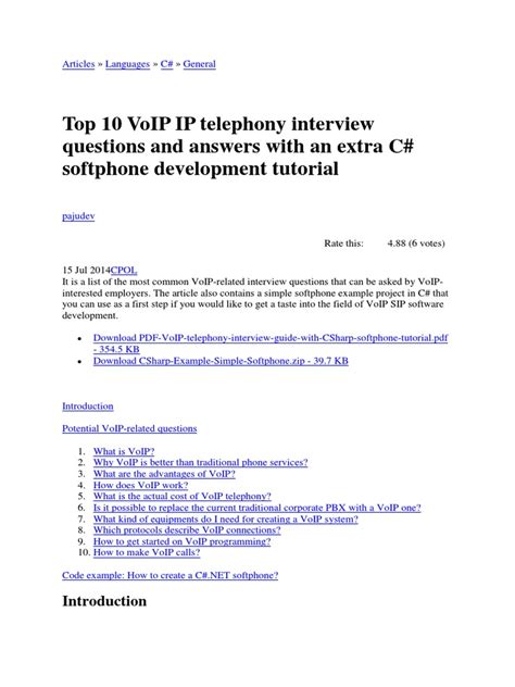 voip interview questions