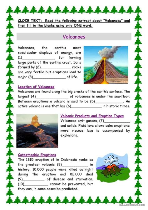 Volcano Vocabulary Worksheet   Geography Vocabulary Volcanoes Worksheet - Volcano Vocabulary Worksheet