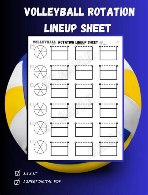 Volleyball Rotation Sheets