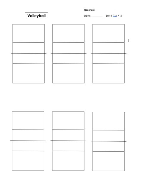 Volleyball Rotation Sheets Printable