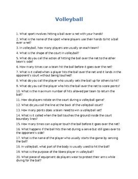 Full Download Volleyball Questions And Answers Quiz 