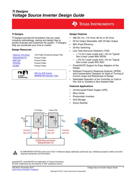 Voltage Source Inverter Design Guide Rev B Ti