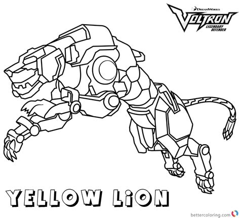 Voltron Coloring Pages Yellow Lion Free Printable Coloring Color Yellow Coloring Pages - Color Yellow Coloring Pages