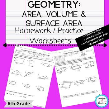 Volume And Surface Area Homework