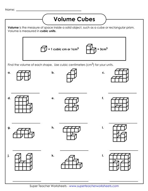 Volume Cubed 1 Worksheets 99worksheets Grade 6 Volume Worksheets - Grade 6 Volume Worksheets