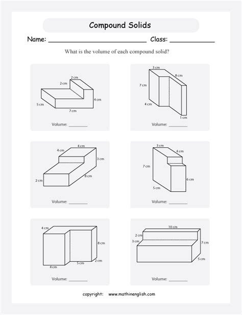 Volume Of Compound Shapes Worksheets Learny Kids Volume Compound Shapes Worksheet - Volume Compound Shapes Worksheet