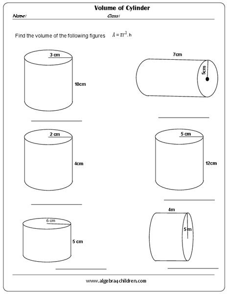 Volume Of Cylinders Solutions Worksheets Videos Examples Volume Of A Cylinder Practice Worksheet - Volume Of A Cylinder Practice Worksheet