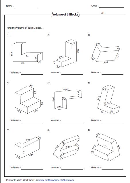 Volume Of L Blocks Worksheet Answers   Surface Area And Volume Class 9 Worksheet With - Volume Of L Blocks Worksheet Answers