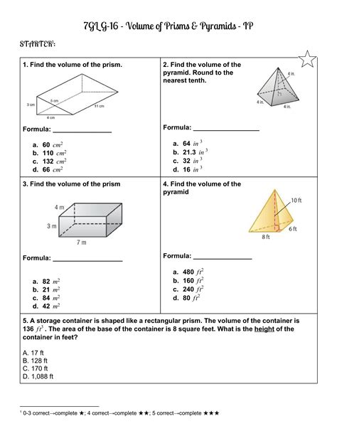 Volume Of Prisms And Pyramids Worksheets Worksheet On Volume - Worksheet On Volume