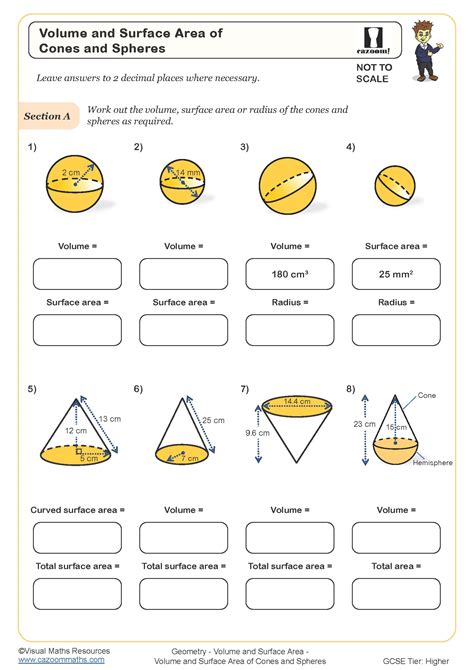 Volume Of Sphere Worksheet Volume Cones Spheres And Cylinders Worksheet - Volume Cones Spheres And Cylinders Worksheet
