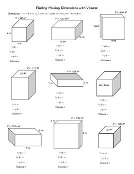 Volume Worksheet Missing Dimension Free Printables Worksheet Missing Dimensions Volume Worksheet - Missing Dimensions Volume Worksheet