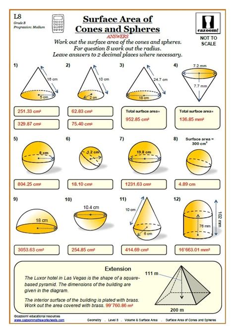 Read Online Volume And Surface Area Answers 