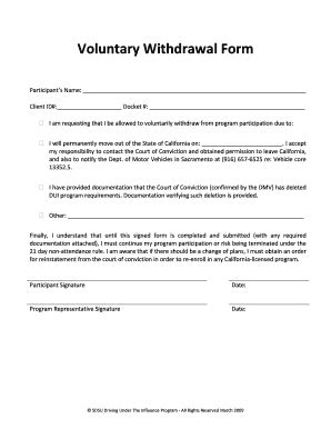 Voluntary Withdrawal From Program  Registrar39s Office - Cara Isi Form Withdraw