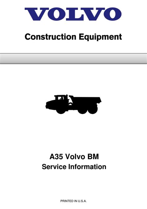 Volvo A35 Operator Manual