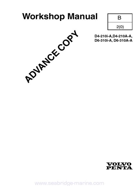 Volvo D4 Workshop Manual