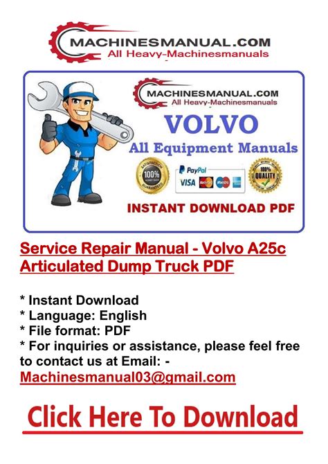 Full Download Volvo A25C Service Manual Pdf 