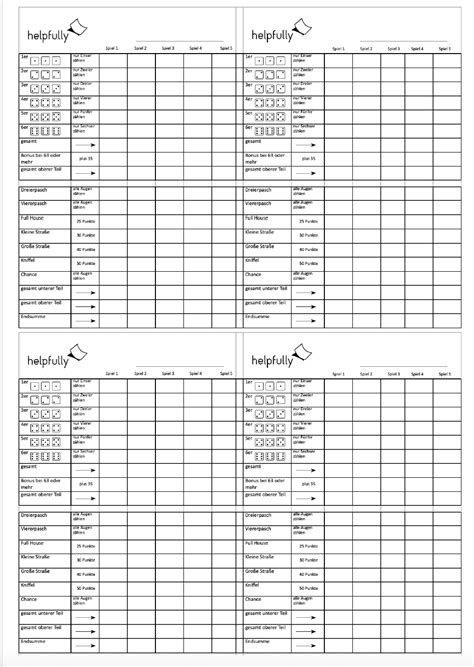 Vorlage Kniffel Pdf