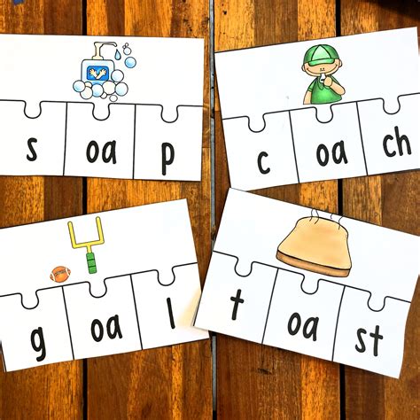 Vowel Teams Oa Phonic Sound Puzzles Oa Sound Words With Pictures - Oa Sound Words With Pictures