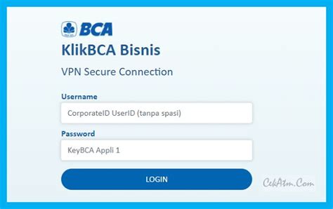 VPN KLIKBCA COM - Cara Login KlikBCA Bisnis Menggunakan VPN Tarumanagara