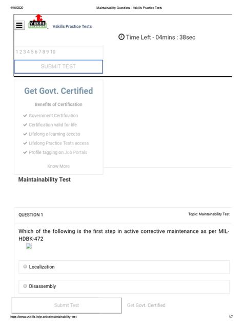 Vskills Practice Tests