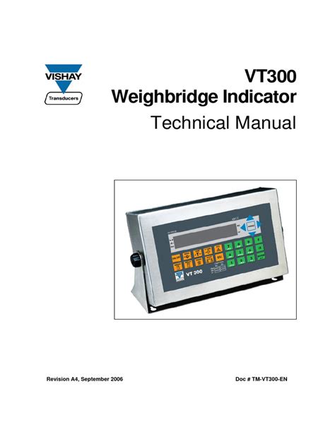 Vt300 Indicator Manual