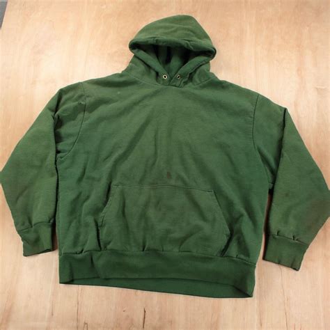 vtg usa made Camber hoodie sweatshirt 2XL thermal lined green blank …