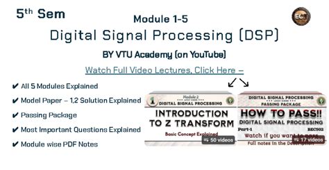 Vtu Dsp Notes