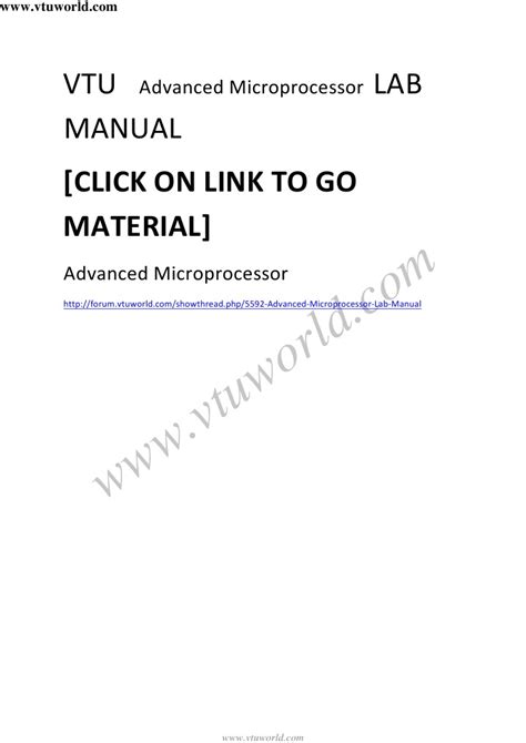 vtu lab manual microprocessor