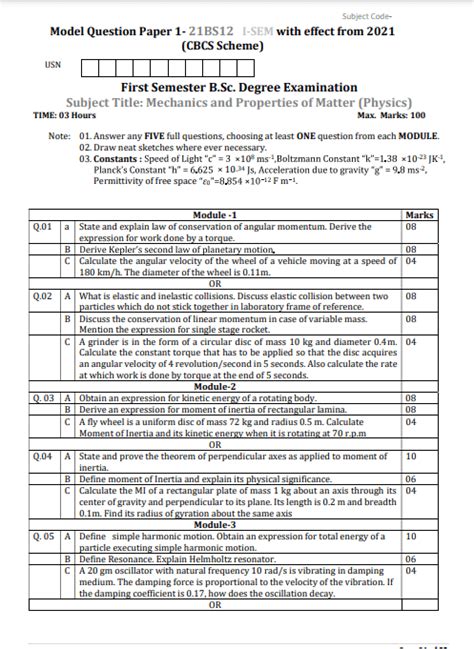 Vtu Question Paper For