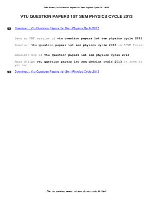 Full Download Vtu 1St Sem Physics Cycle Question Papers 