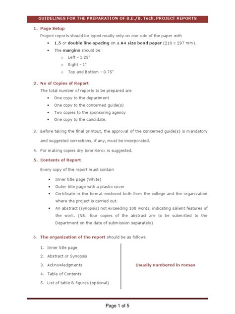 Read Vtu Guidelines For Project Report 