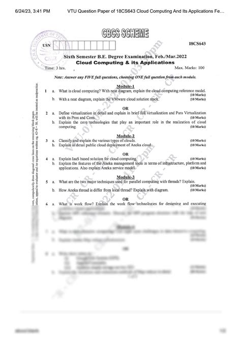Read Online Vtu Question Paper For 