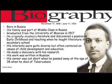 vygotsky biography summary example