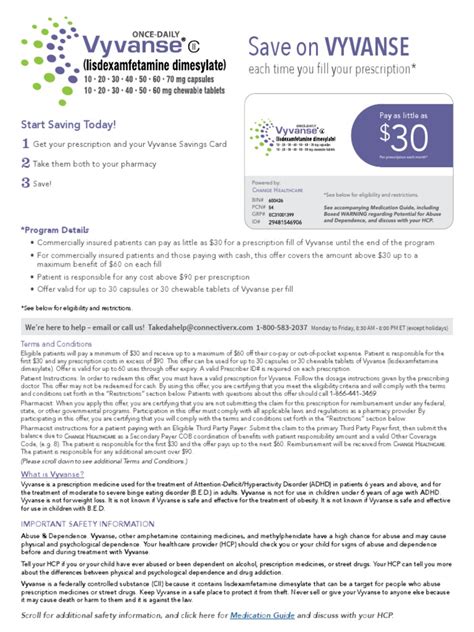 Vyvanse Copay Card
