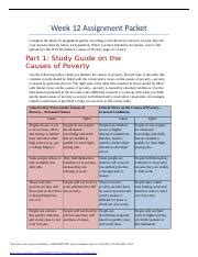 W12 Worksheet Causes Of Poverty Doc Course Hero Causes Of Poverty Worksheet - Causes Of Poverty Worksheet