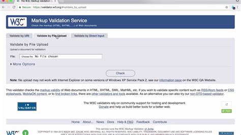 W3c Markup Validation