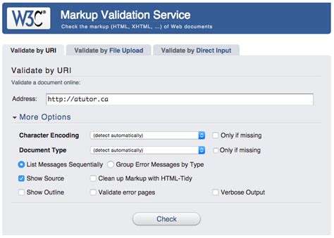 W3c Markup Validation Service