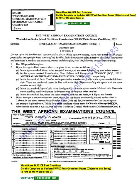 Waec Question And Answer 2020