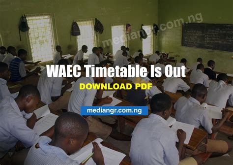 Waec Timetable
