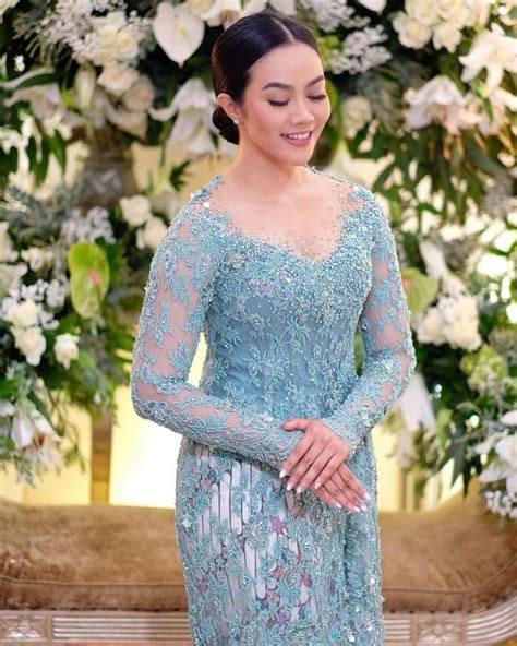 Waena Biru  Warna Pastel Kebaya Pajamas Wedding Design - Waena Biru