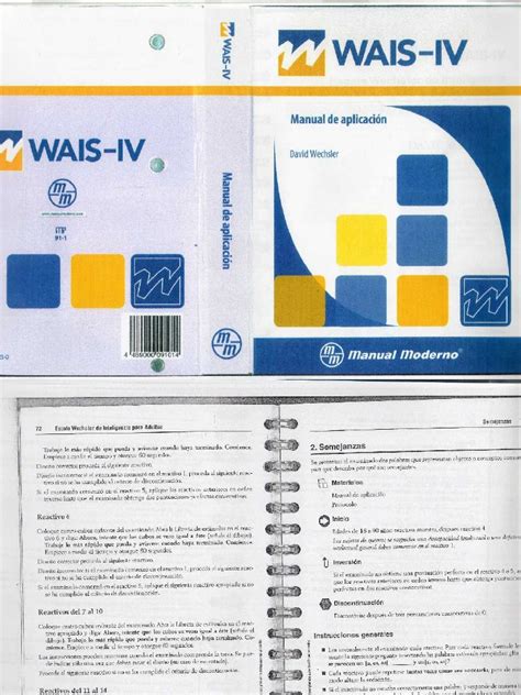 Read Online Wais Iv Administration And Scoring Manual Pdf Pdf 