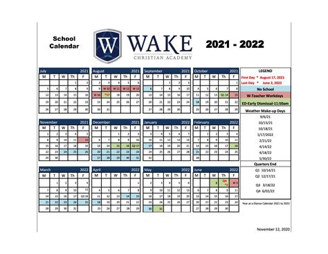 wake christian academy calendar Reid Jefferies