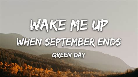 Wake Me Up When September Ends Lyrics