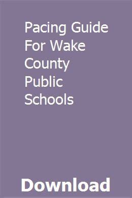 Read Wake County Schools Science Pacing Guide 