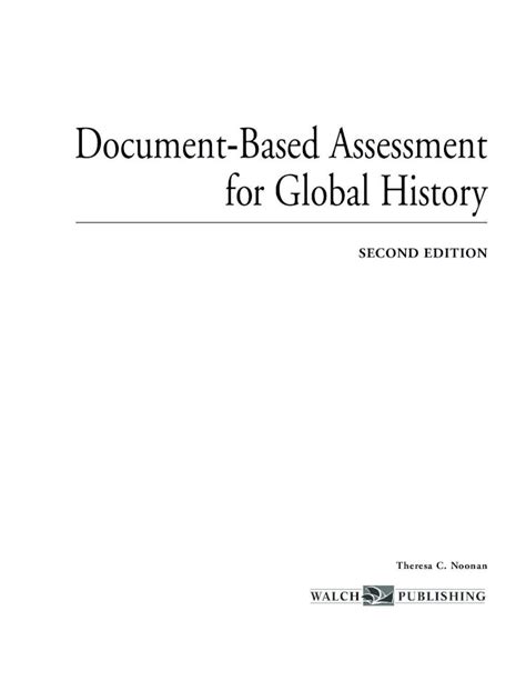 Read Online Walch Document Based Assessment 