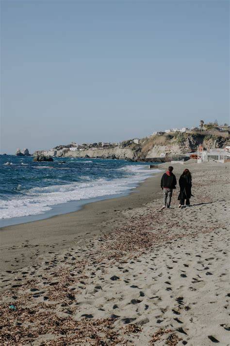 walking on beach nude