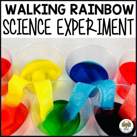 Walking Rainbow Science Experiment Pre K Printable Fun Preschool Rainbow Science - Preschool Rainbow Science