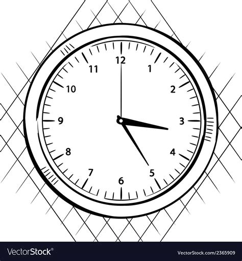 Wall Clock Sketch Royalty Free Images Shutterstock Clock Drawing With Color - Clock Drawing With Color